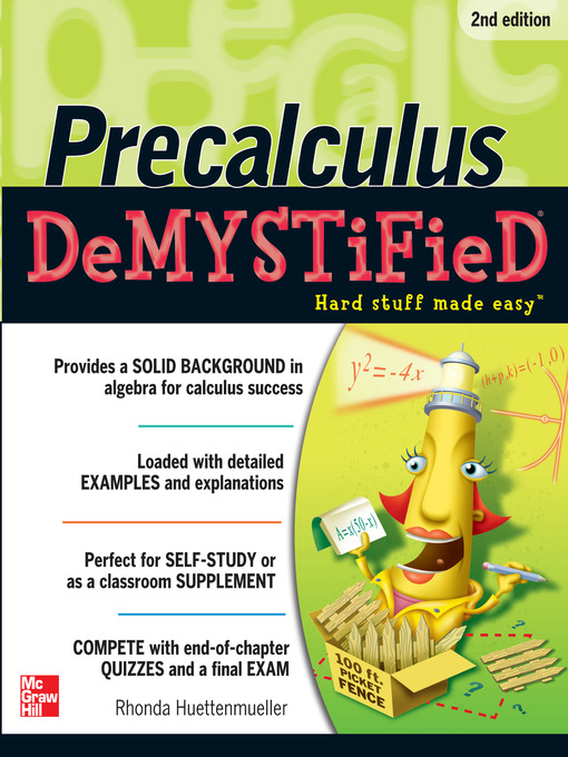 Title details for Pre-calculus Demystified by Rhonda Huettenmueller - Available